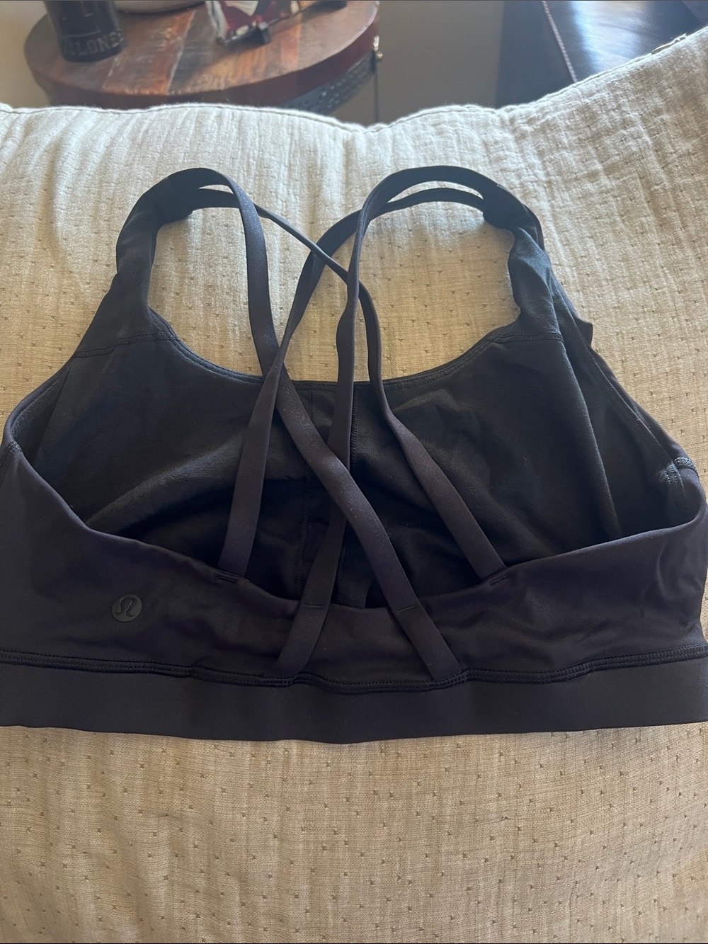 lululemon athletica Black Strappy Crossback Sports Bra